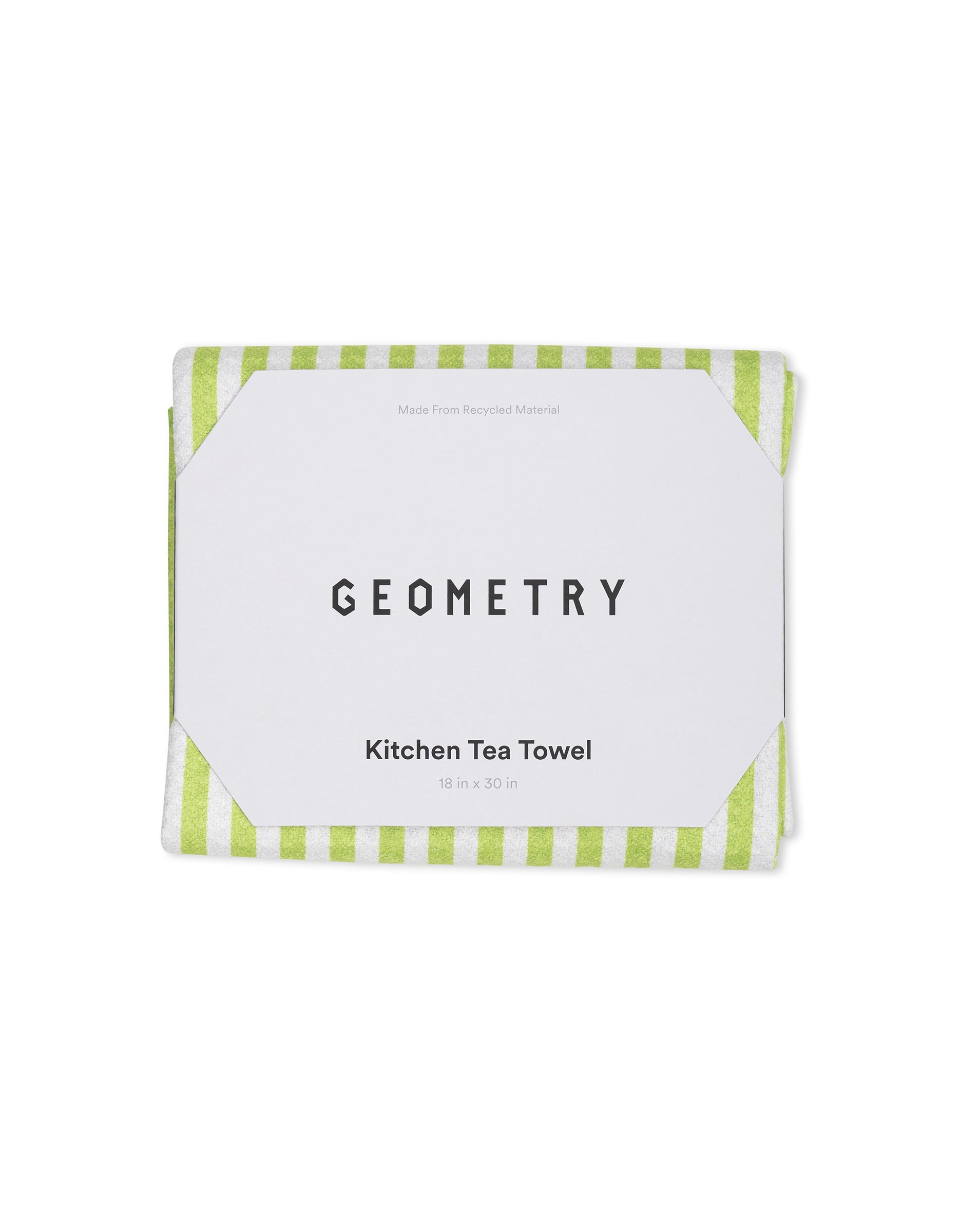 Green Stripe Geometry Hand Towel