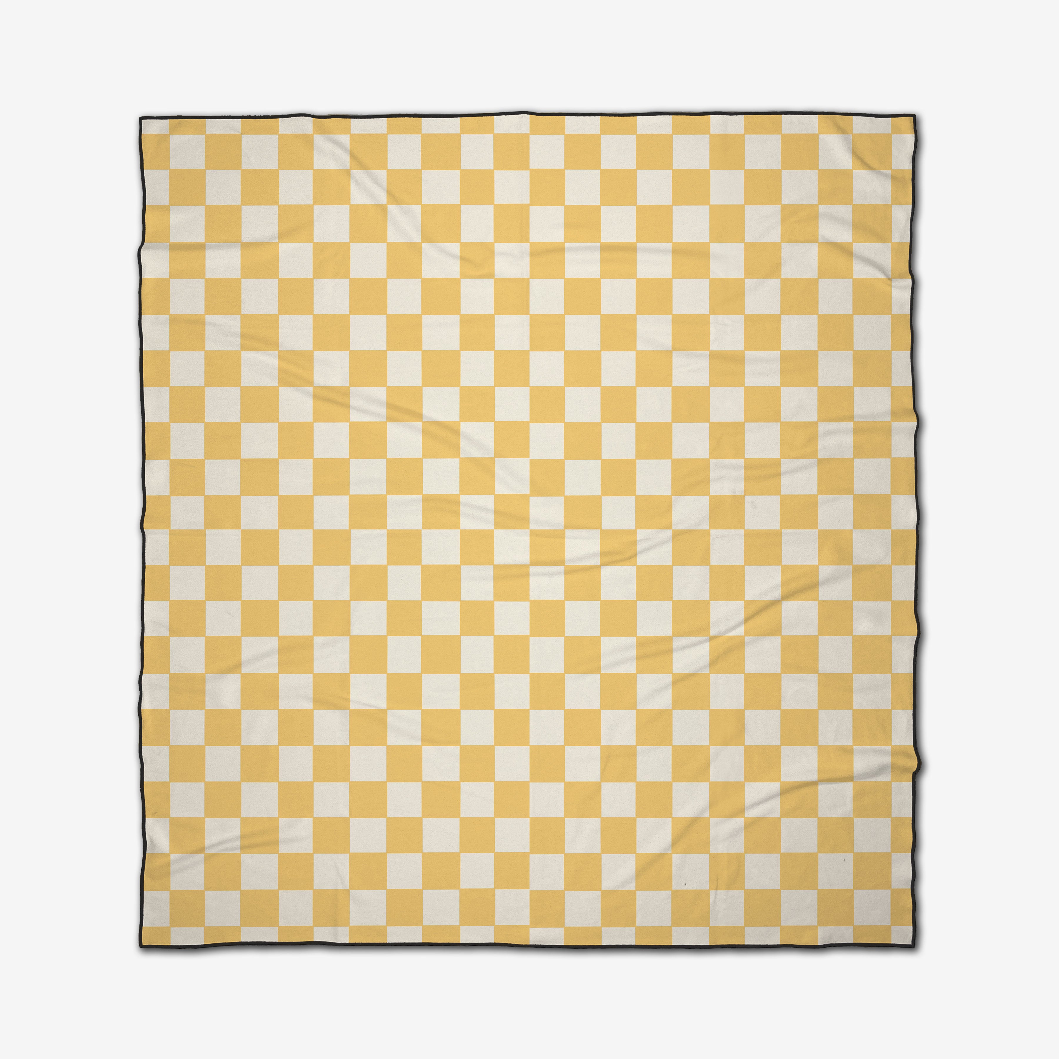 Yellow discount checkered blanket