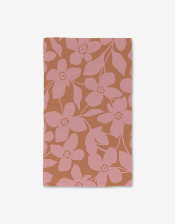 Pink Christmas Geometry Luxe Hand Towel