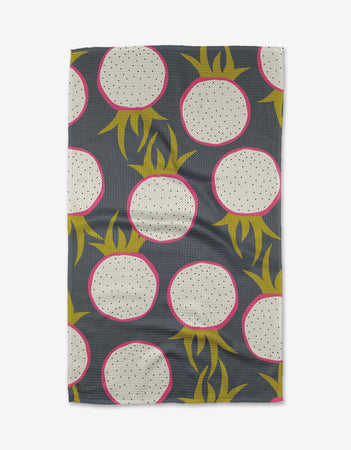 Dragon Fruit Frolic Geometry Kitchen Bar Towel