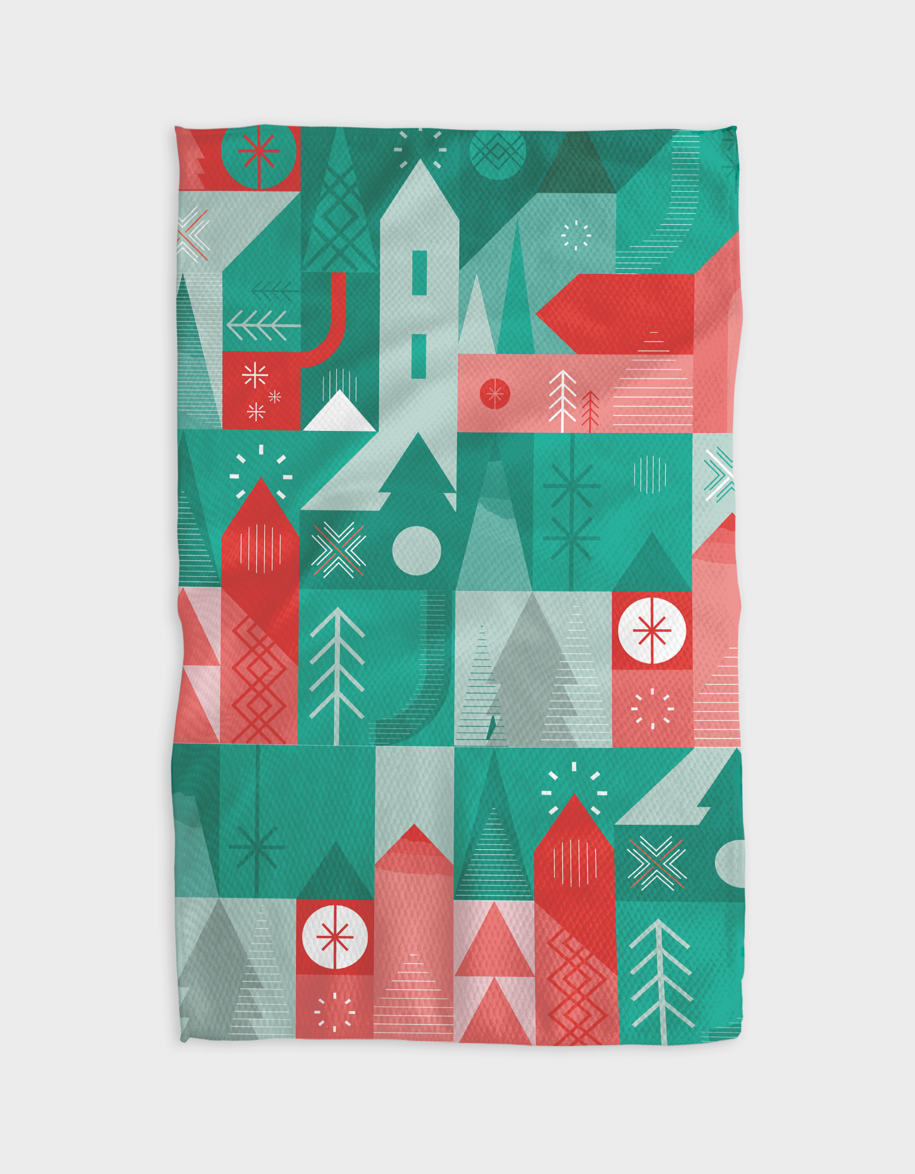 Geometry Tea Towel - Fronds at Night